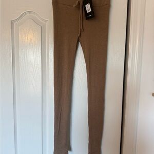 Fashion Nova Tan Ribbed Leggings